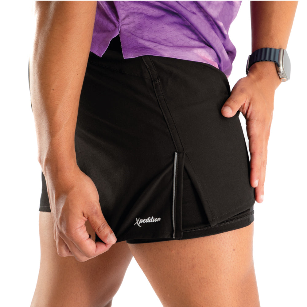 Pantaloneta de Running Negra Hombre – Colección Sway - vista 3